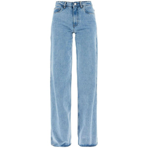 Wide Leg Vintage Wash Jeans.