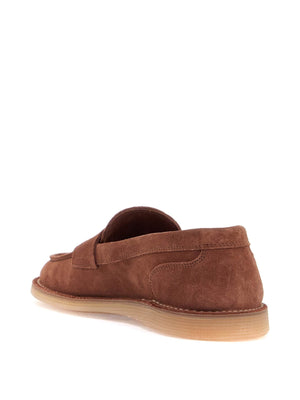 Moccasin Fringe Suede Loafers-Dolce & Gabbana-JOHN JULIA