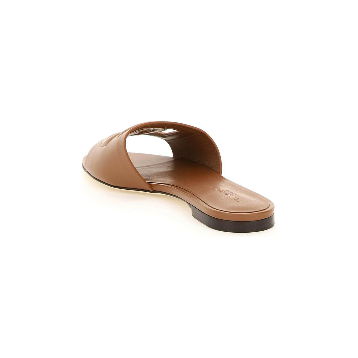 Bianca DG Logo Leather Slides.