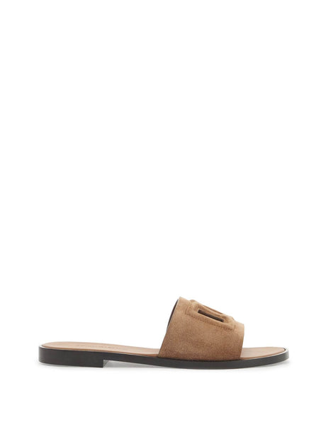 Logo Suede Slides-Dolce & Gabbana-JOHN JULIA