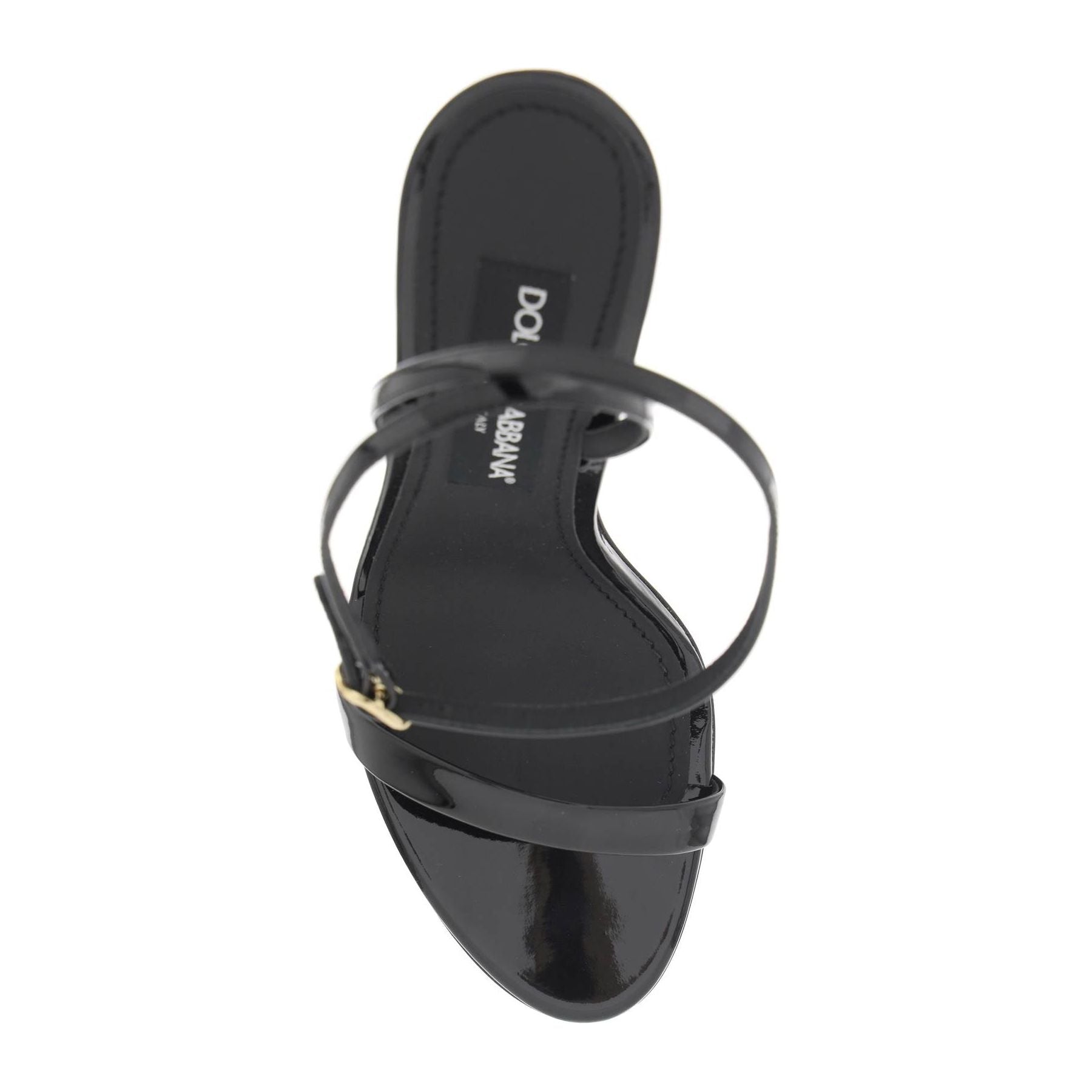 Keira DG Heel Patent Leather Sandals