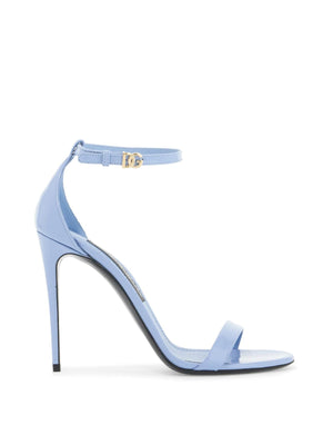 Glossy Leather Sandals-Dolce & Gabbana-JOHN JULIA