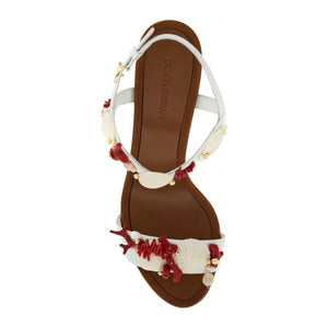 Nappa Leather Keira Embroidered Sandals.