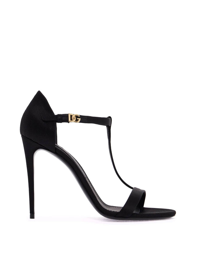 Satin T-Bar Sandals-Dolce & Gabbana-JOHN JULIA