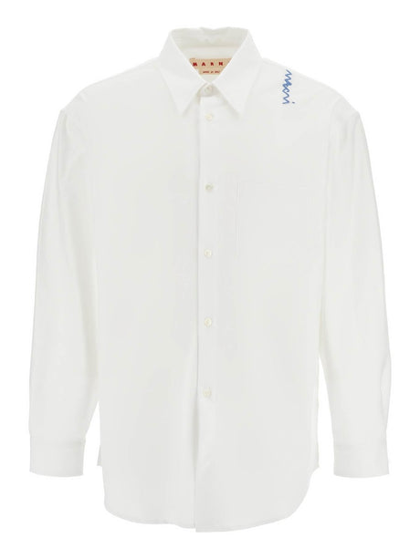 Oxford Shirt With Pocket Detail-MARNI-JOHN JULIA