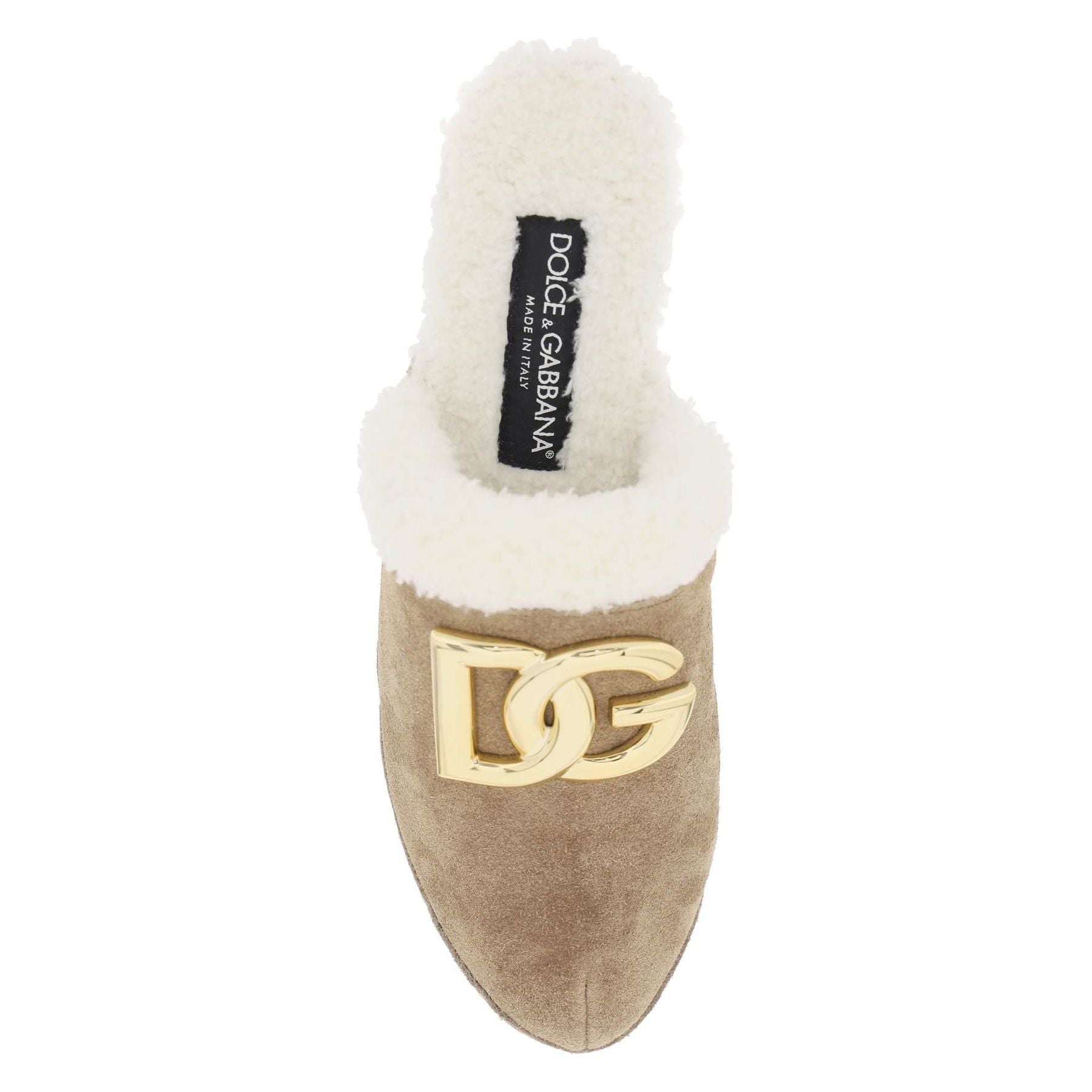 Suede And Faux Fur Clogs With Dg Logo.