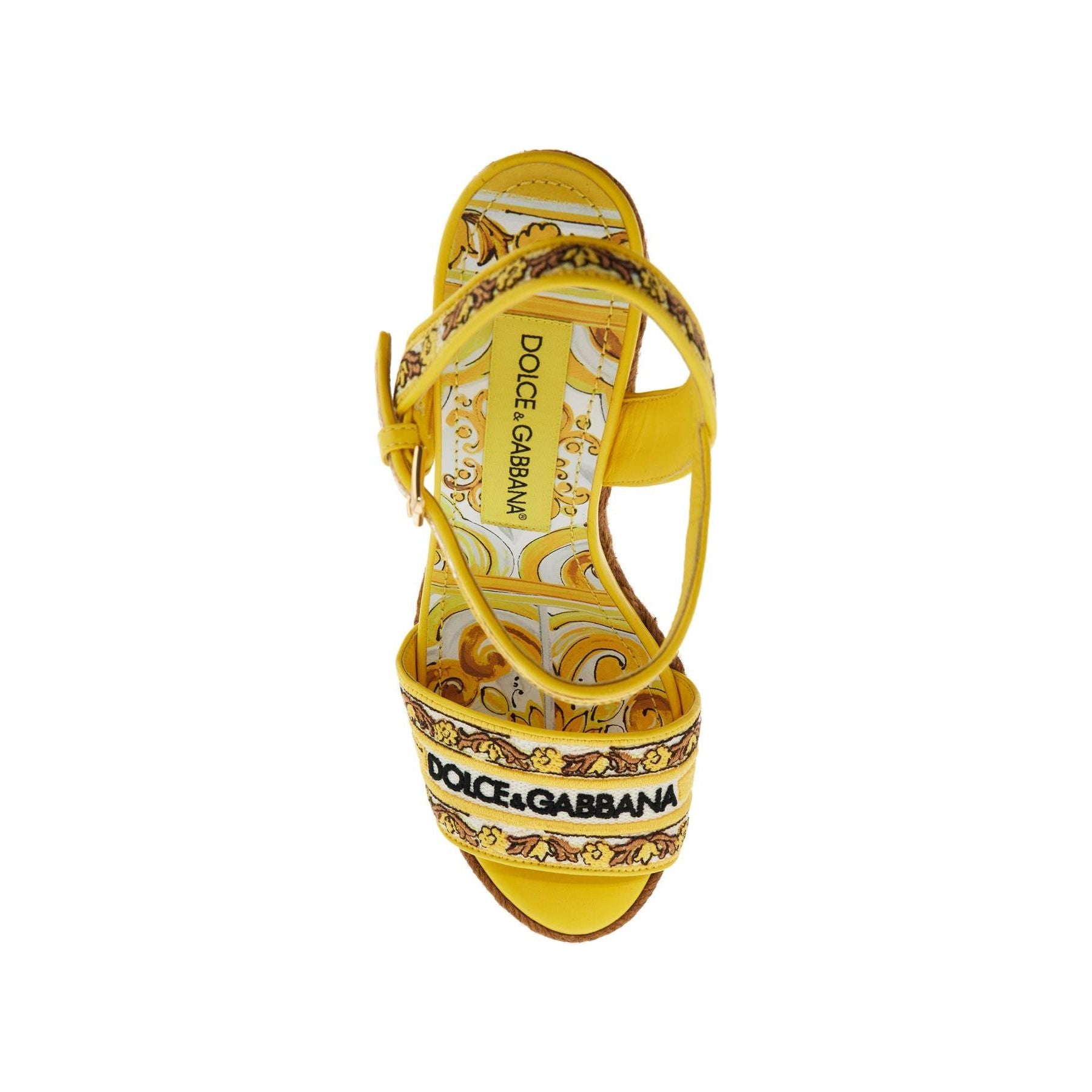Maiolica Embroidered Wedge Sandals