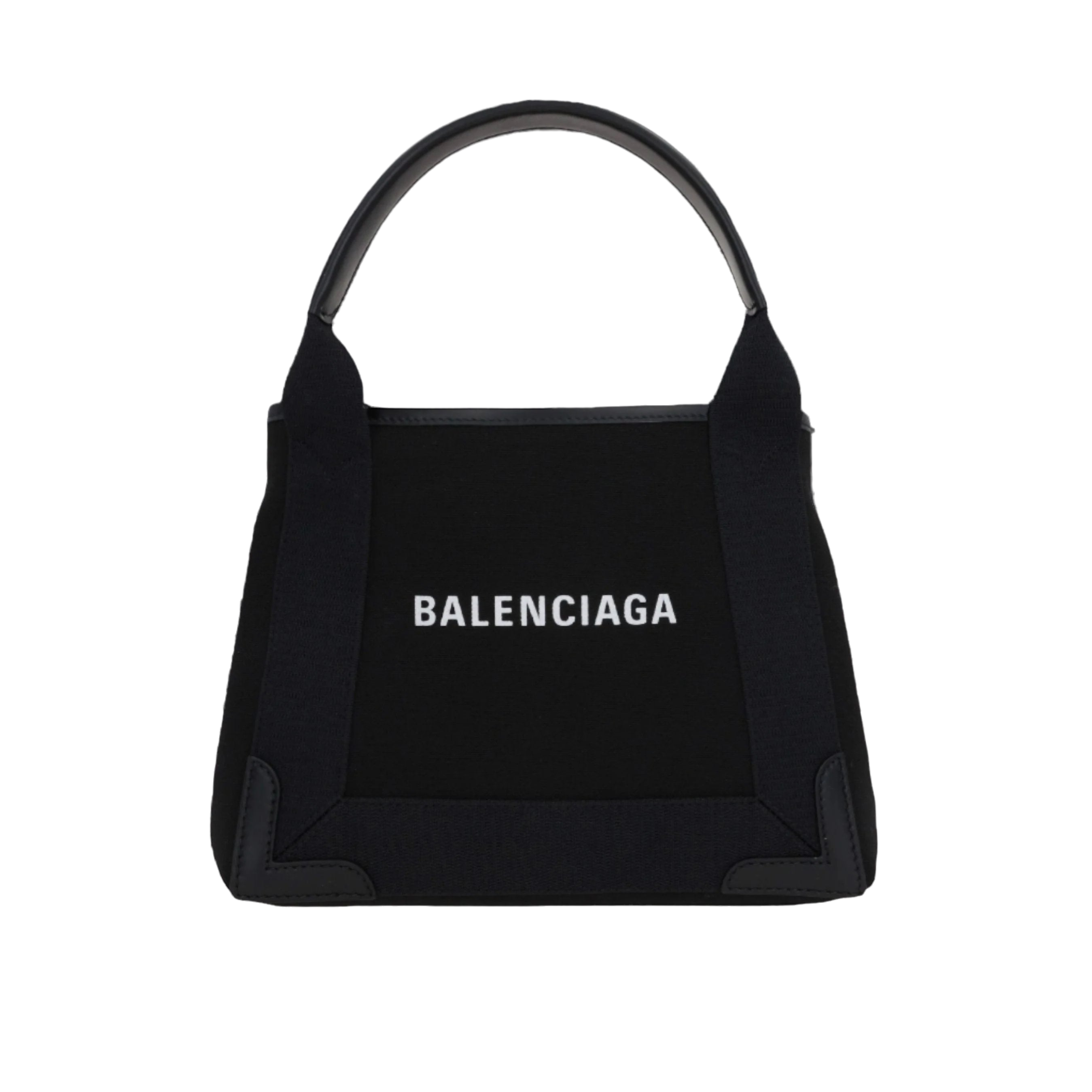 Cabas Navy XS Canvas and Leather Tote Bag-BALENCIAGA-JOHN JULIA