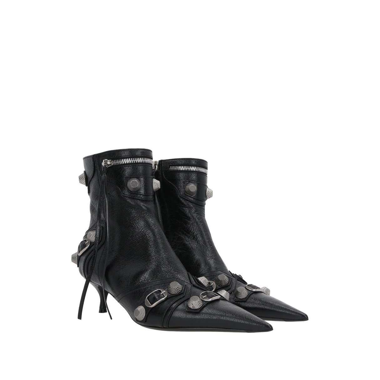 Cagole Ankle Boots in Arena Leather-BALENCIAGA-JOHN JULIA