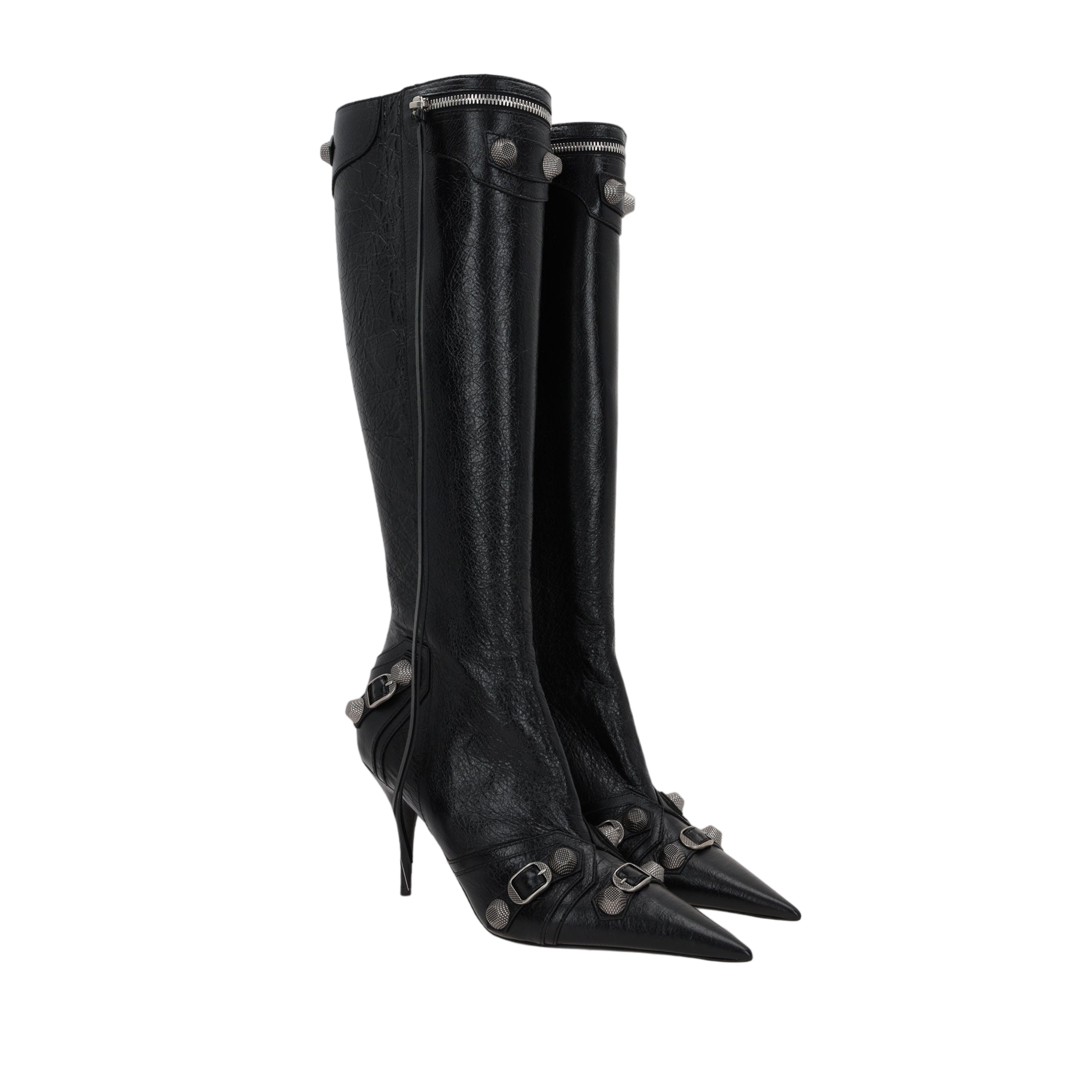 Cagole Boots in Arena Leather-BALENCIAGA-JOHN JULIA