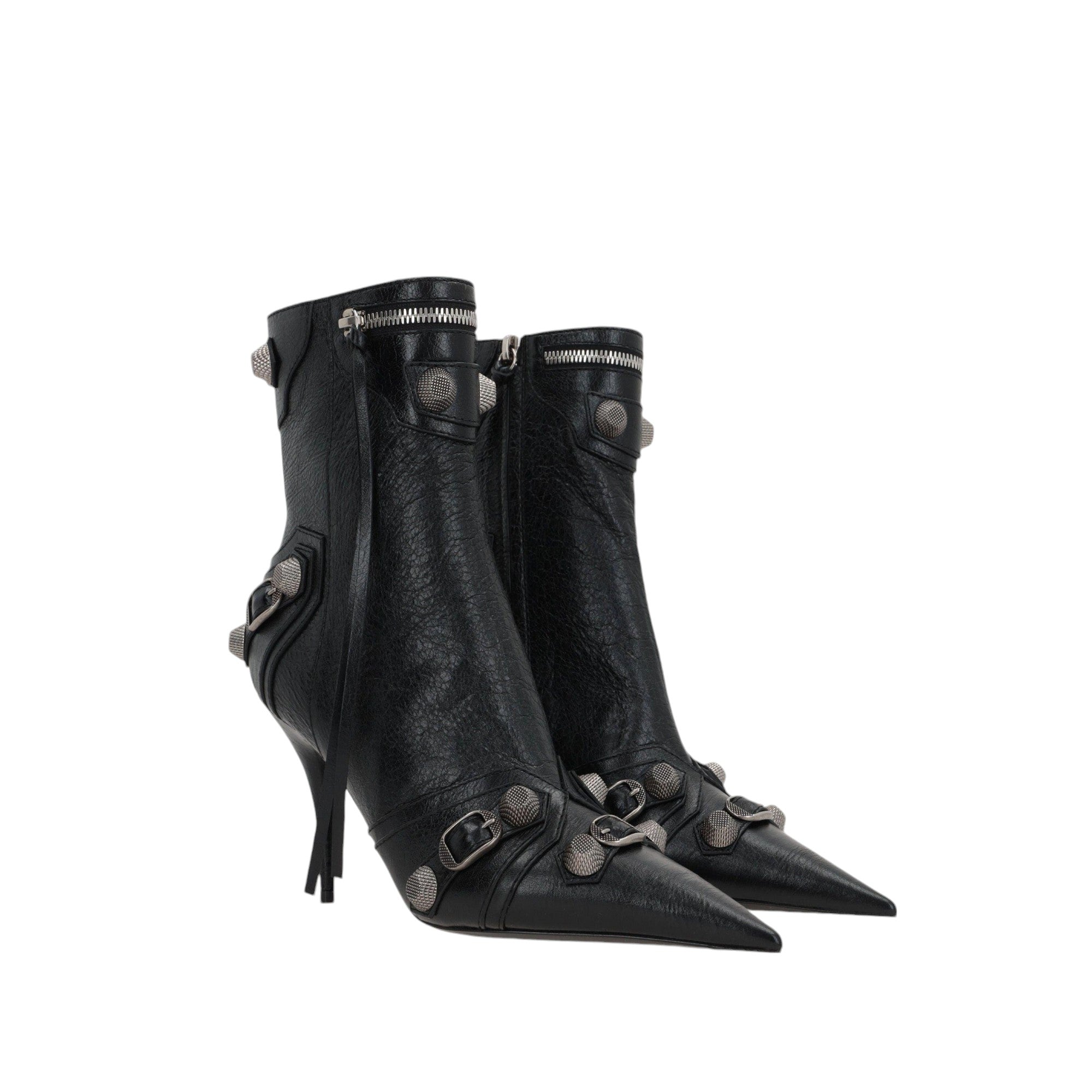 Cagole Leather Ankle Boots-BALENCIAGA-JOHN JULIA