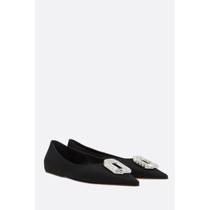 Camelia Satin Ballet Flats-AMINA MUADDI-JOHN JULIA