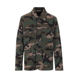 Camouflage Canvas Overshirt-VALENTINO GARAVANI-JOHN JULIA