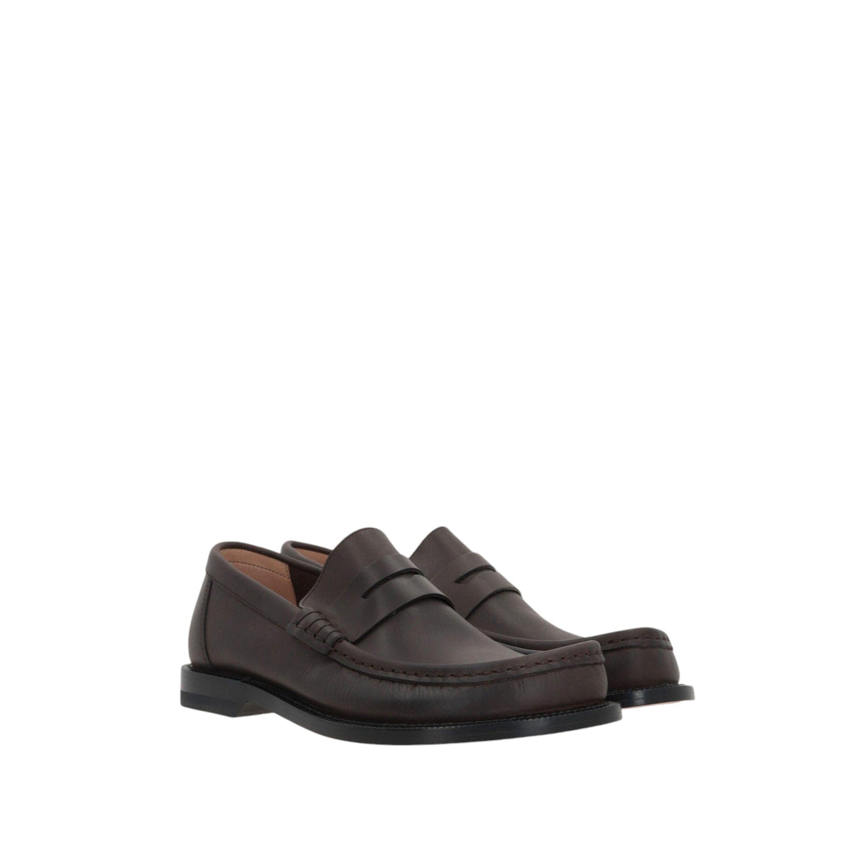 Campo Smooth Leather Loafers-LOEWE-JOHN JULIA