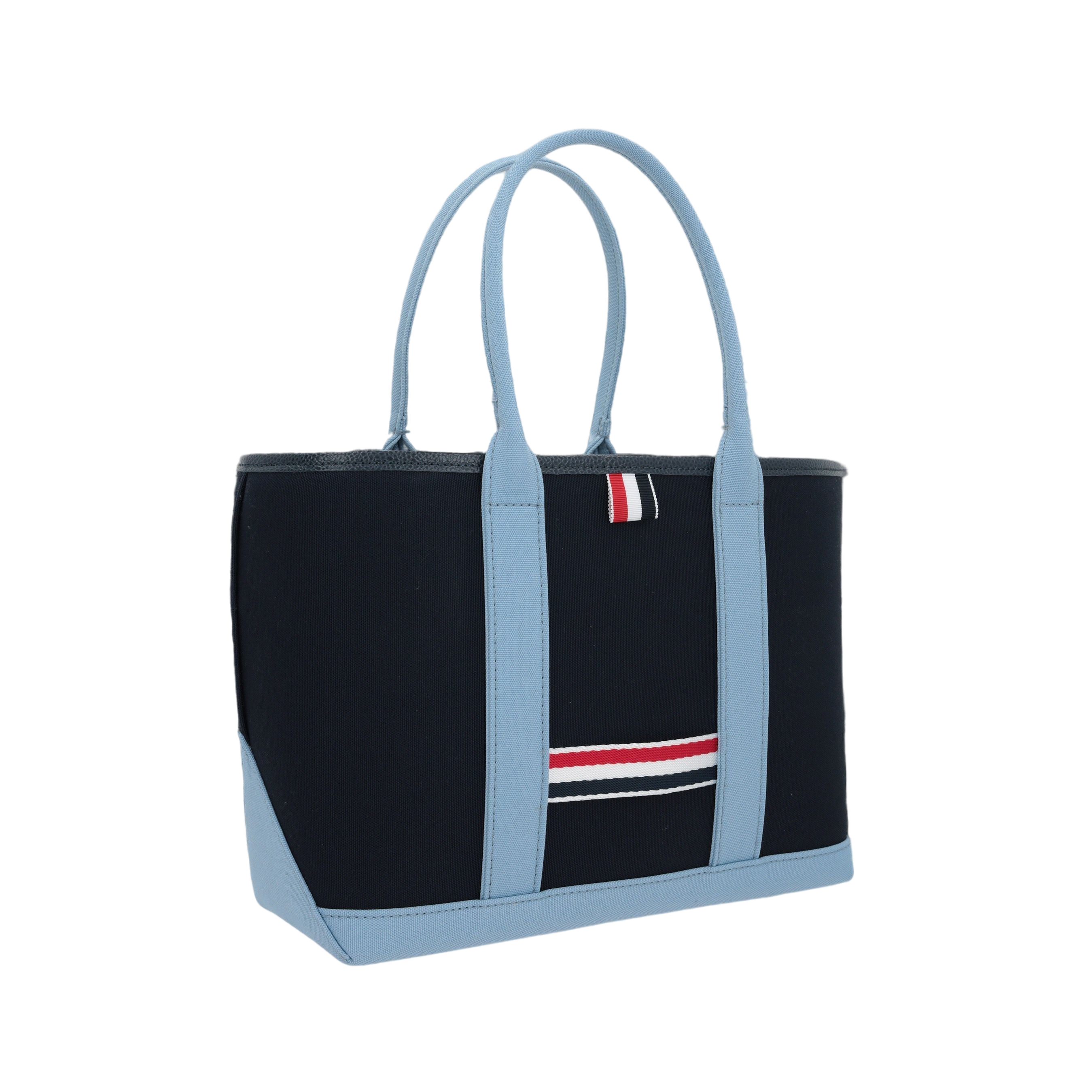 Canvas Interlock Small Tote Bag-THOM BROWNE-JOHN JULIA