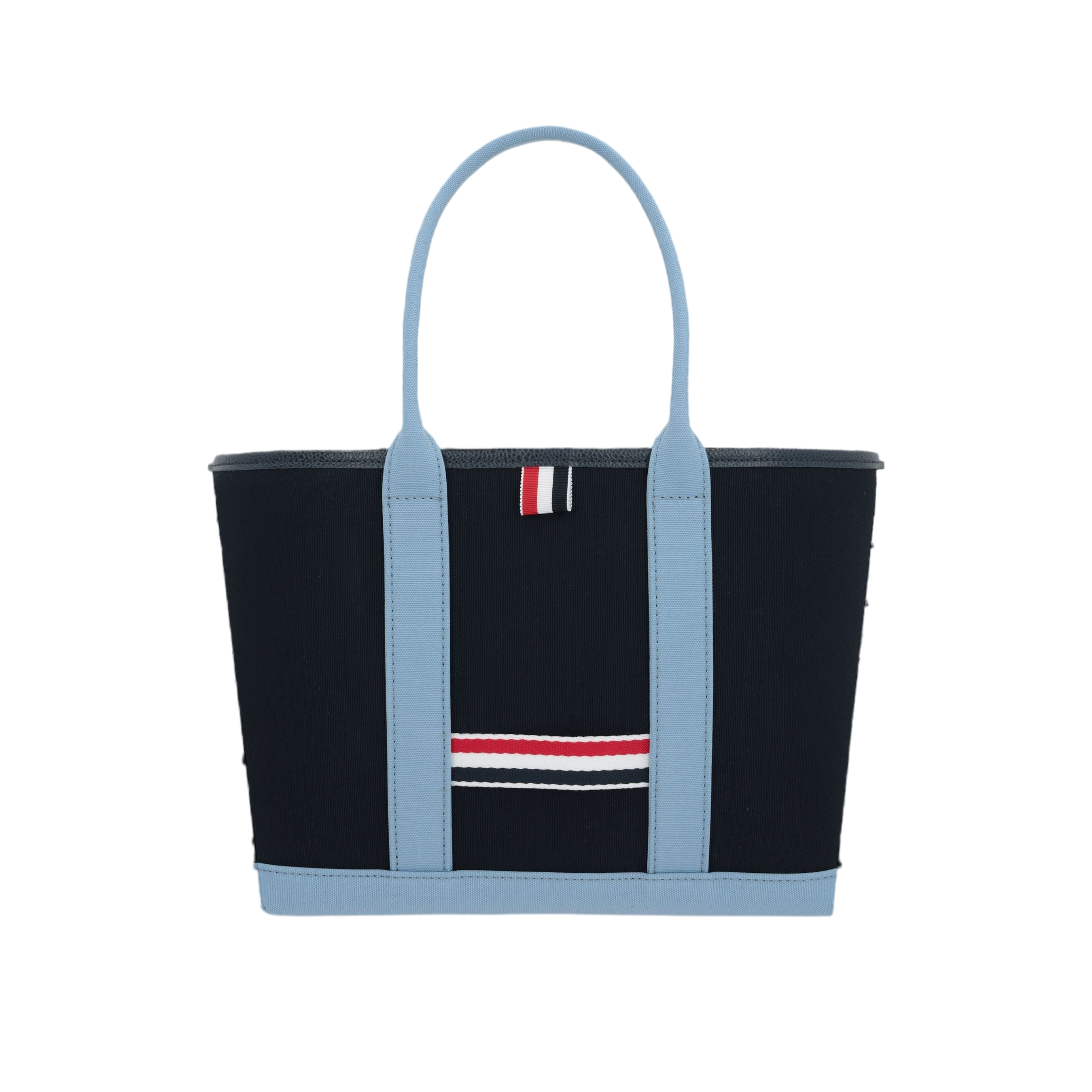 Canvas Interlock Small Tote Bag-THOM BROWNE-JOHN JULIA