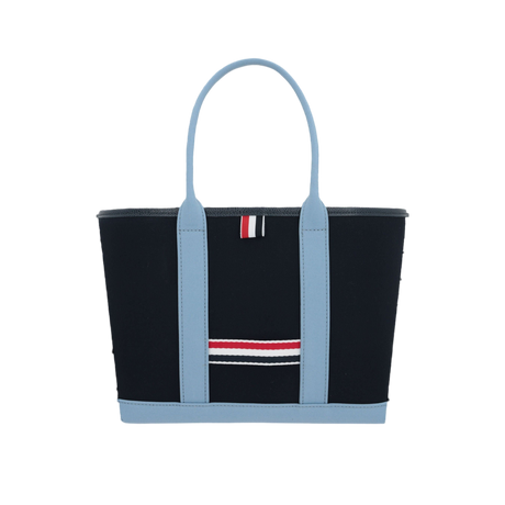 Canvas Interlock Small Tote Bag-THOM BROWNE-JOHN JULIA