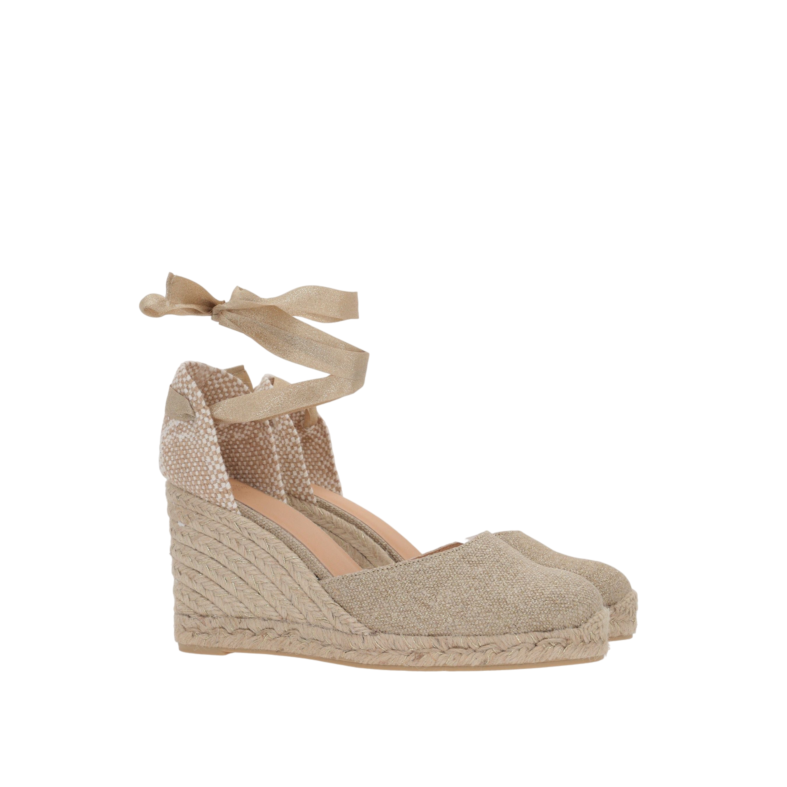 Carina Canvas and Lurex Wedge Espadrilles-CASTANER-JOHN JULIA