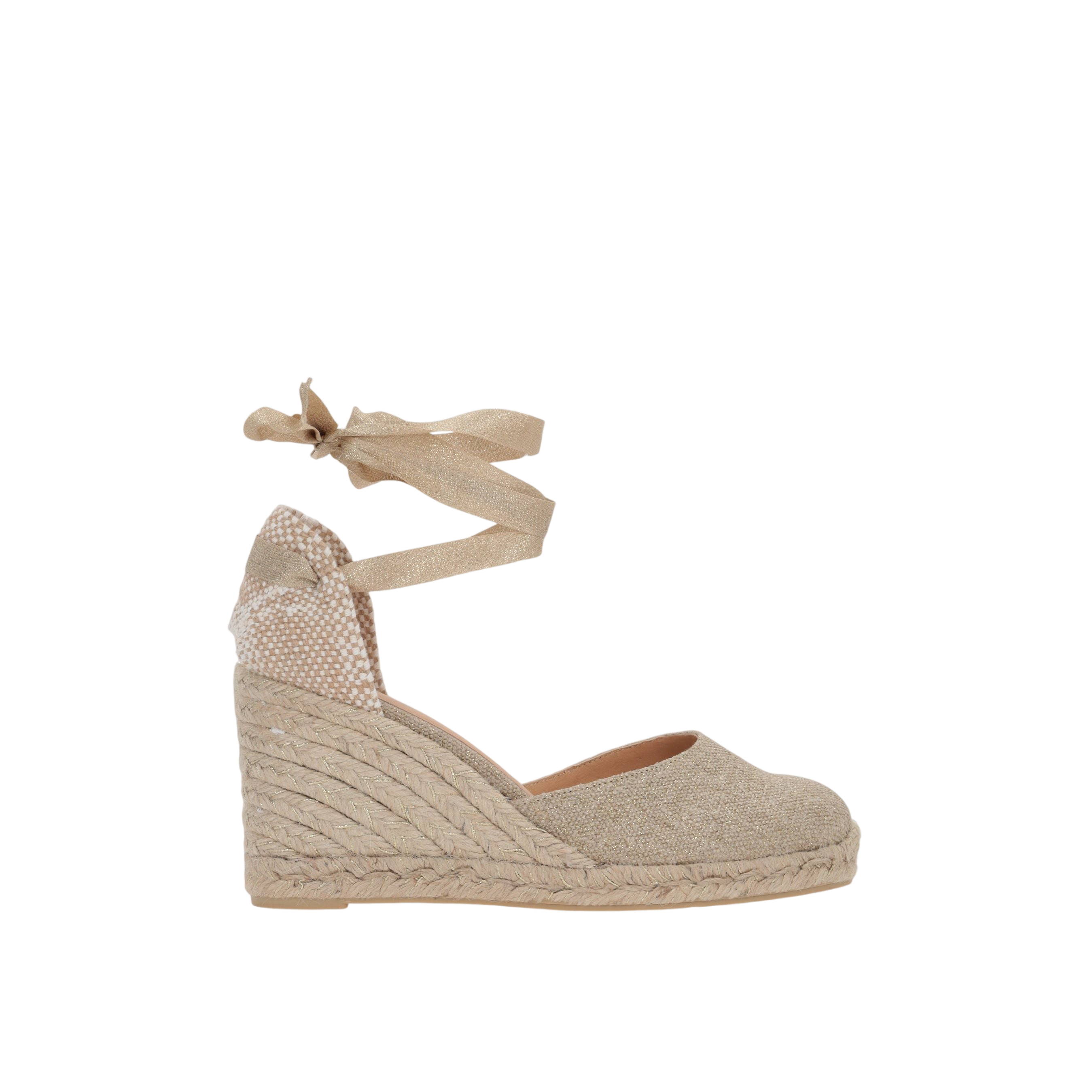 Carina Canvas and Lurex Wedge Espadrilles-CASTANER-JOHN JULIA