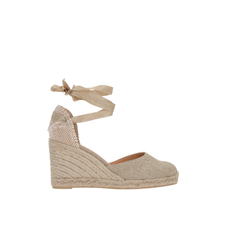 Carina Canvas and Lurex Wedge Espadrilles-CASTANER-JOHN JULIA