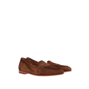 Carla Suede Penny Loafers-SANTONI-JOHN JULIA