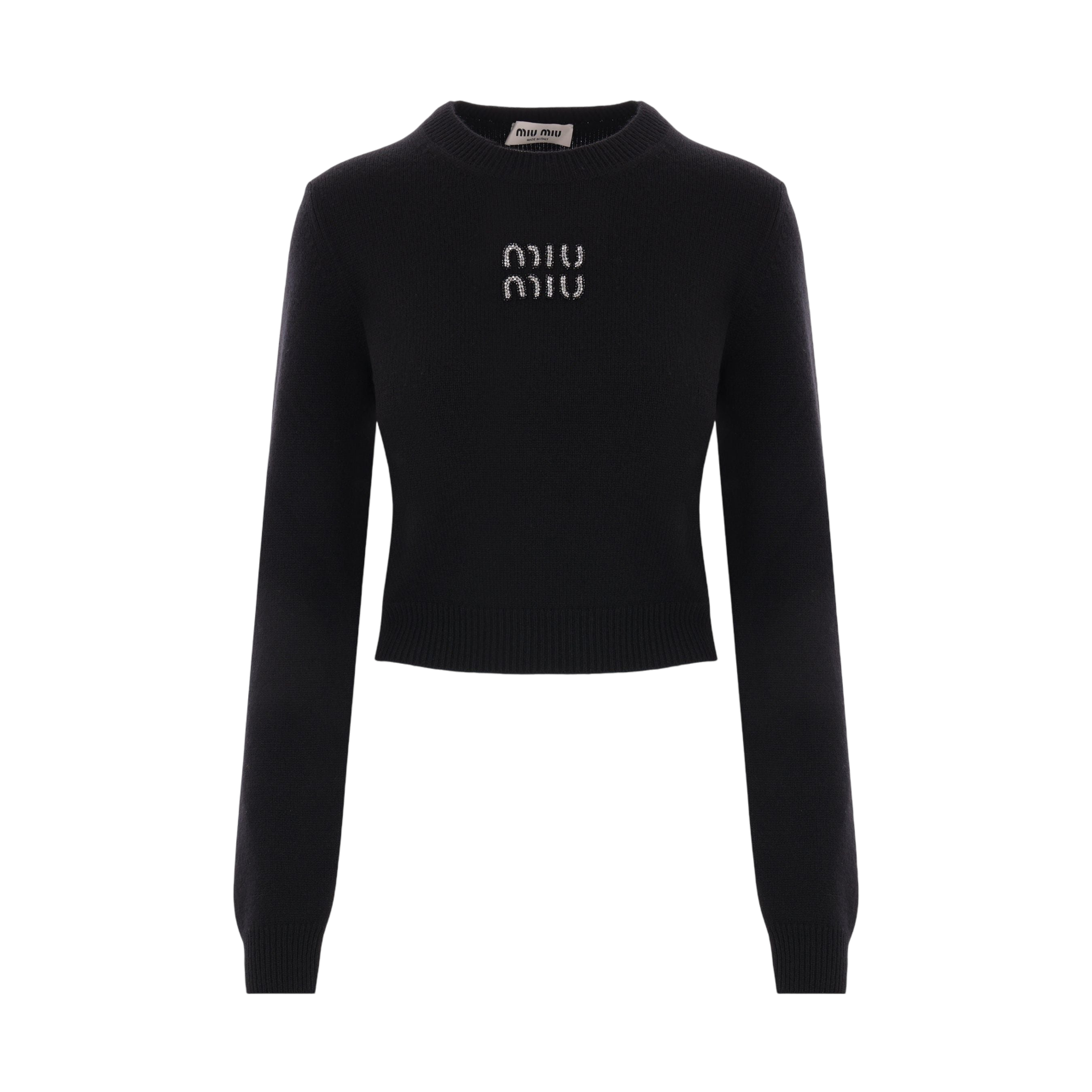 Cashmere Cropped Sweater-MIU MIU-JOHN JULIA