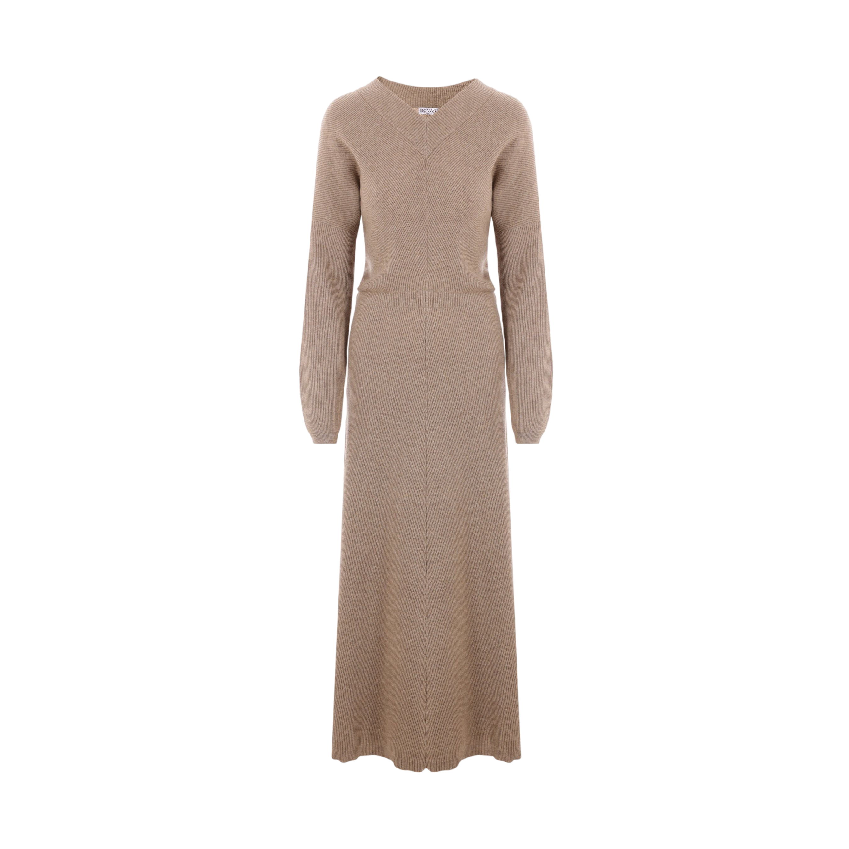 Cashmere Knit Long Dress-BRUNELLO CUCINELLI-JOHN JULIA