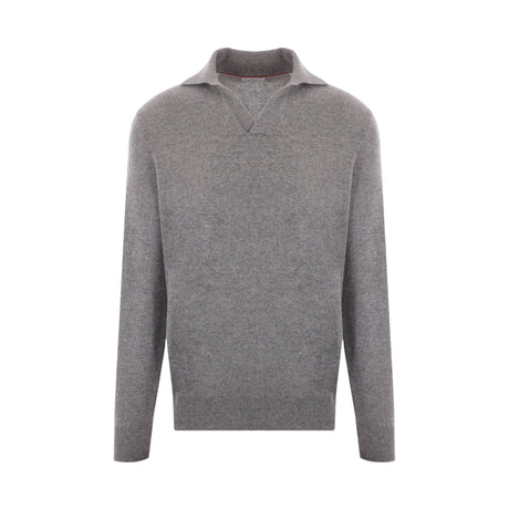 Cashmere Polo Sweater-BRUNELLO CUCINELLI-JOHN JULIA