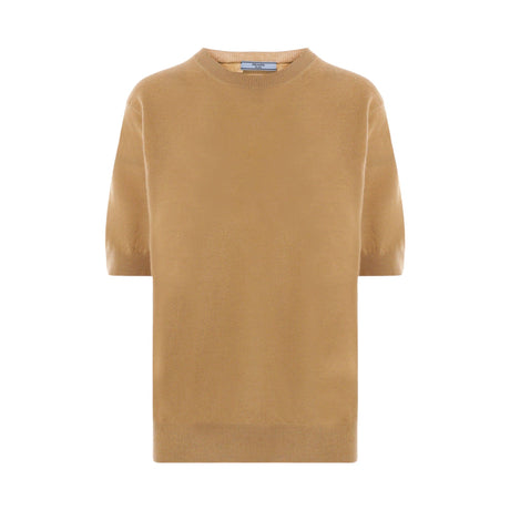 Cashmere Short-sleeved Sweater-PRADA-JOHN JULIA