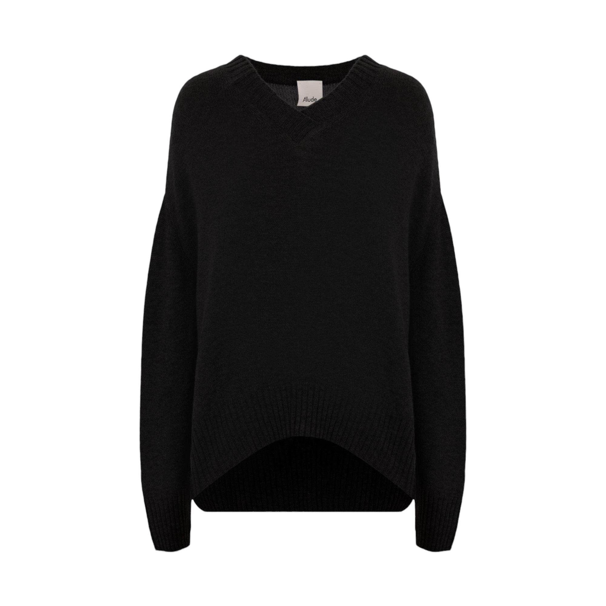 Cashmere V-Neck Sweater-ALLUDE-JOHN JULIA