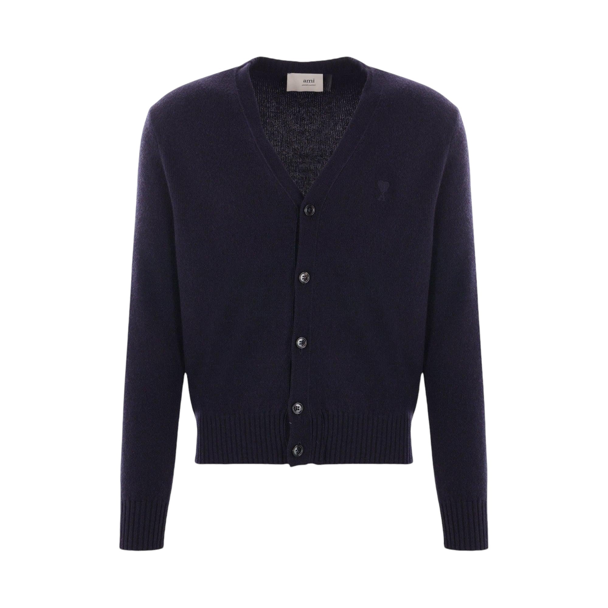 Cashmere and Wool Cardigan-AMI PARIS-JOHN JULIA