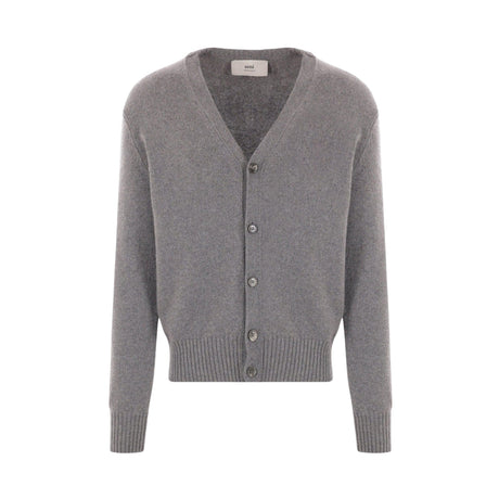 Cashmere and Wool Cardigan-AMI PARIS-JOHN JULIA