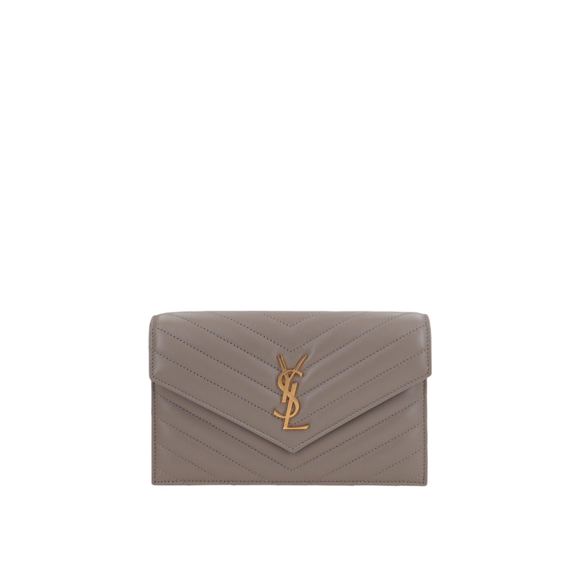 Cassandre Envelope Quilted Nappa Wallet On Chain-SAINT LAURENT-JOHN JULIA