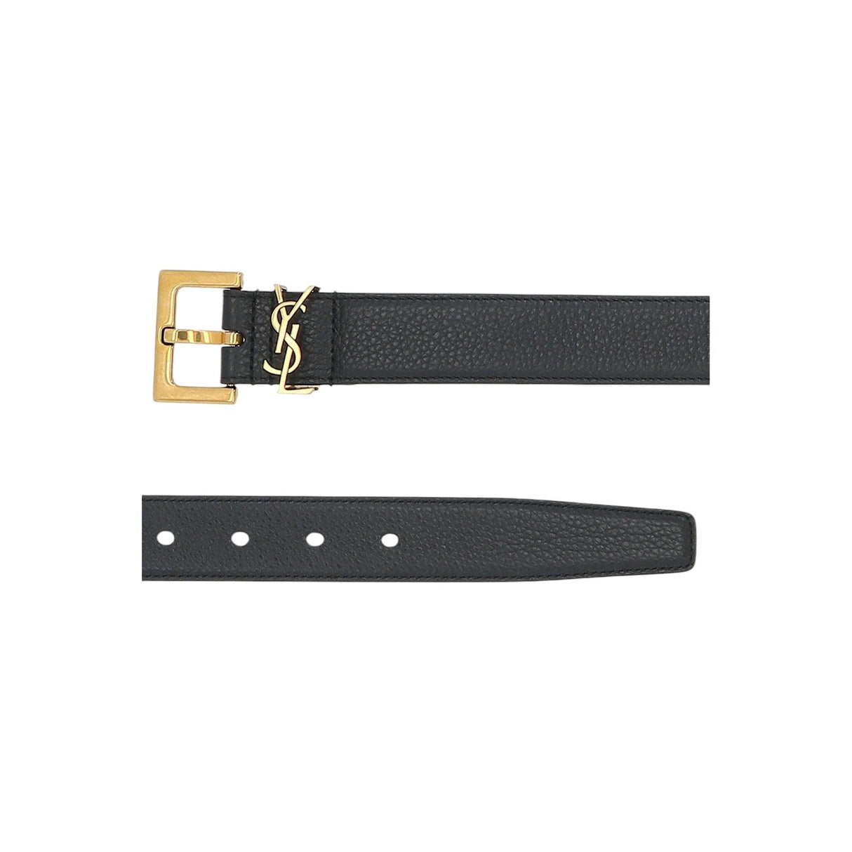 Cassandre Grainy Leather Belt-SAINT LAURENT-JOHN JULIA