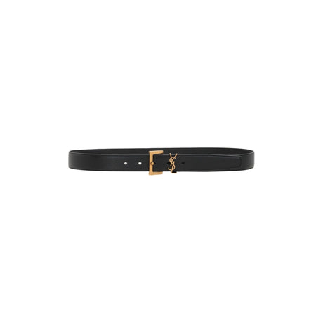 Cassandre Grainy Leather Belt-SAINT LAURENT-JOHN JULIA