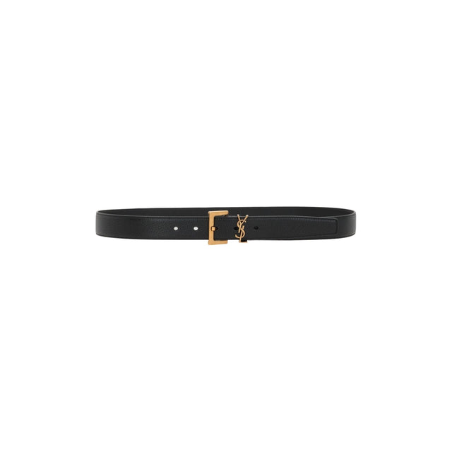 Cassandre Grainy Leather Belt-SAINT LAURENT-JOHN JULIA