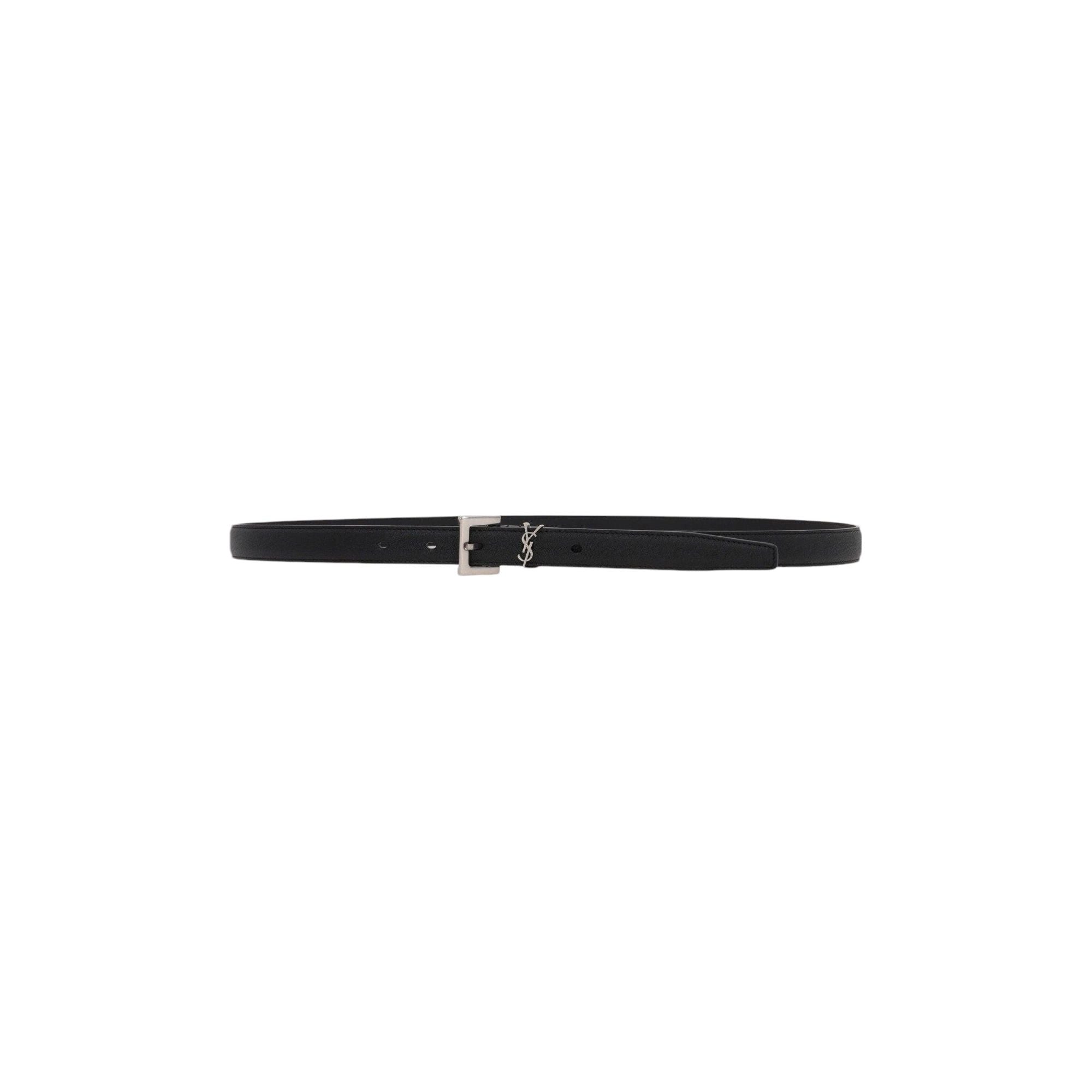 Cassandre Nappa Thin Belt-SAINT LAURENT-JOHN JULIA