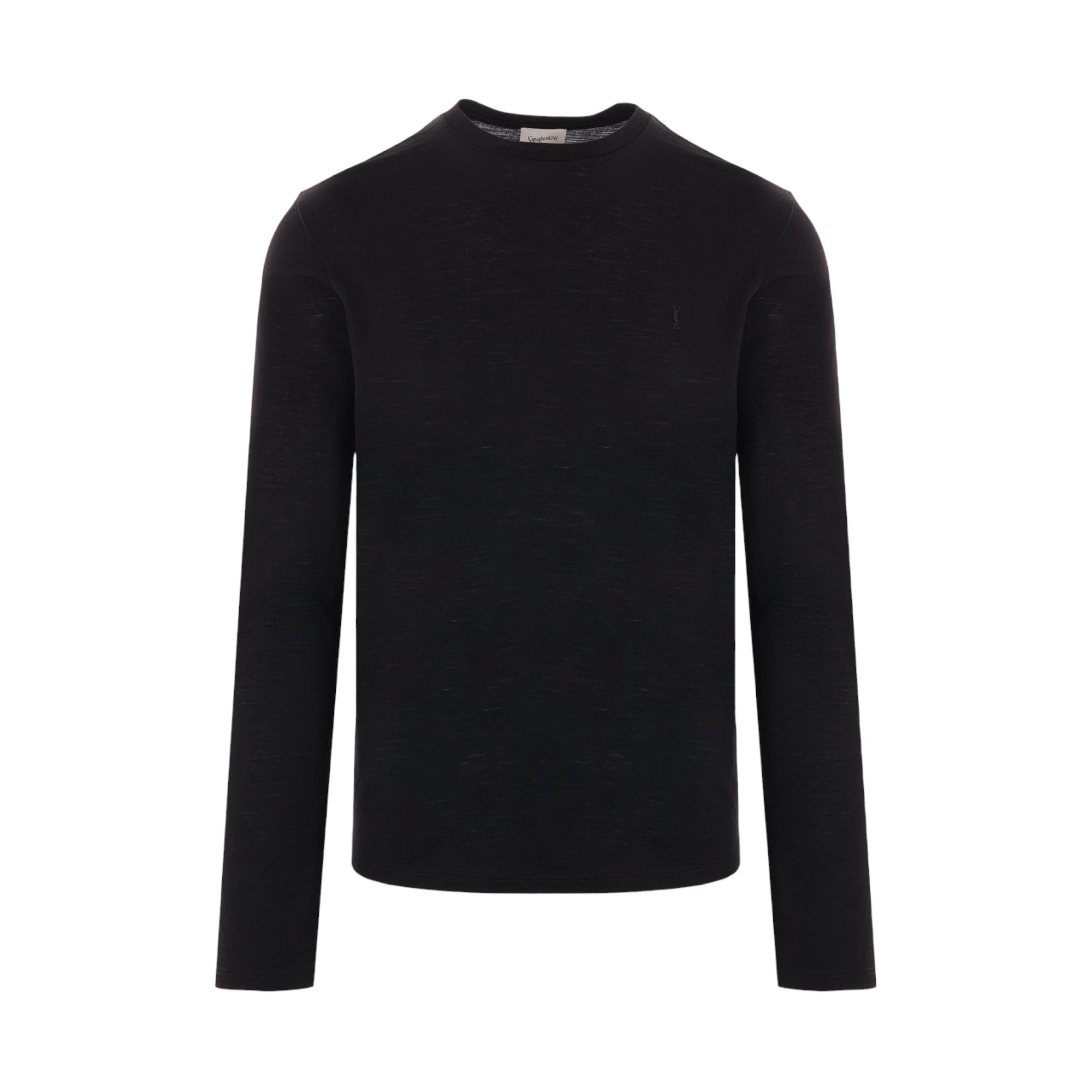 Cassandre Wool Long-sleeved T-shirt-SAINT LAURENT-JOHN JULIA