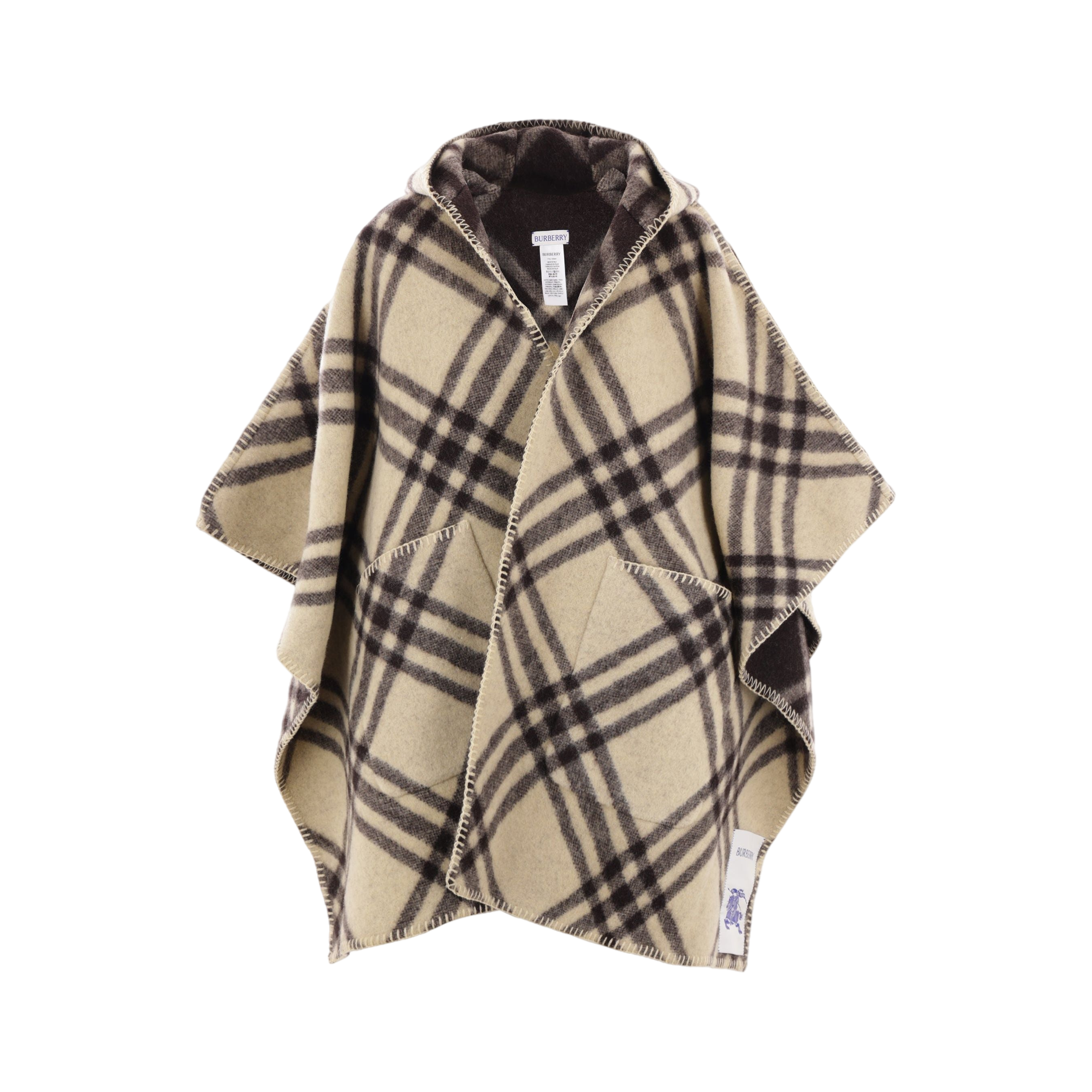 Catherine Wool Cape-BURBERRY-JOHN JULIA