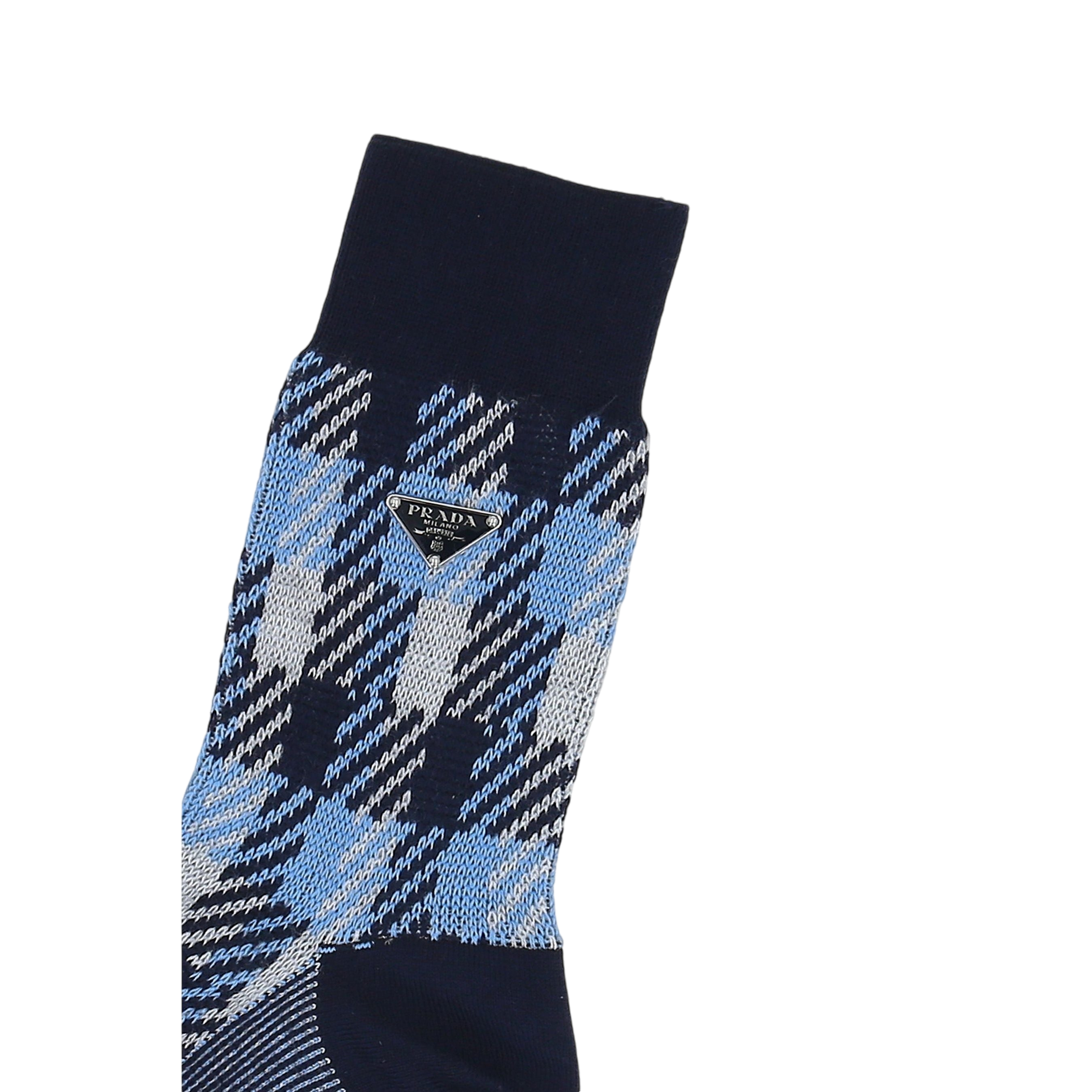 Check Cotton Blend Socks-PRADA-JOHN JULIA