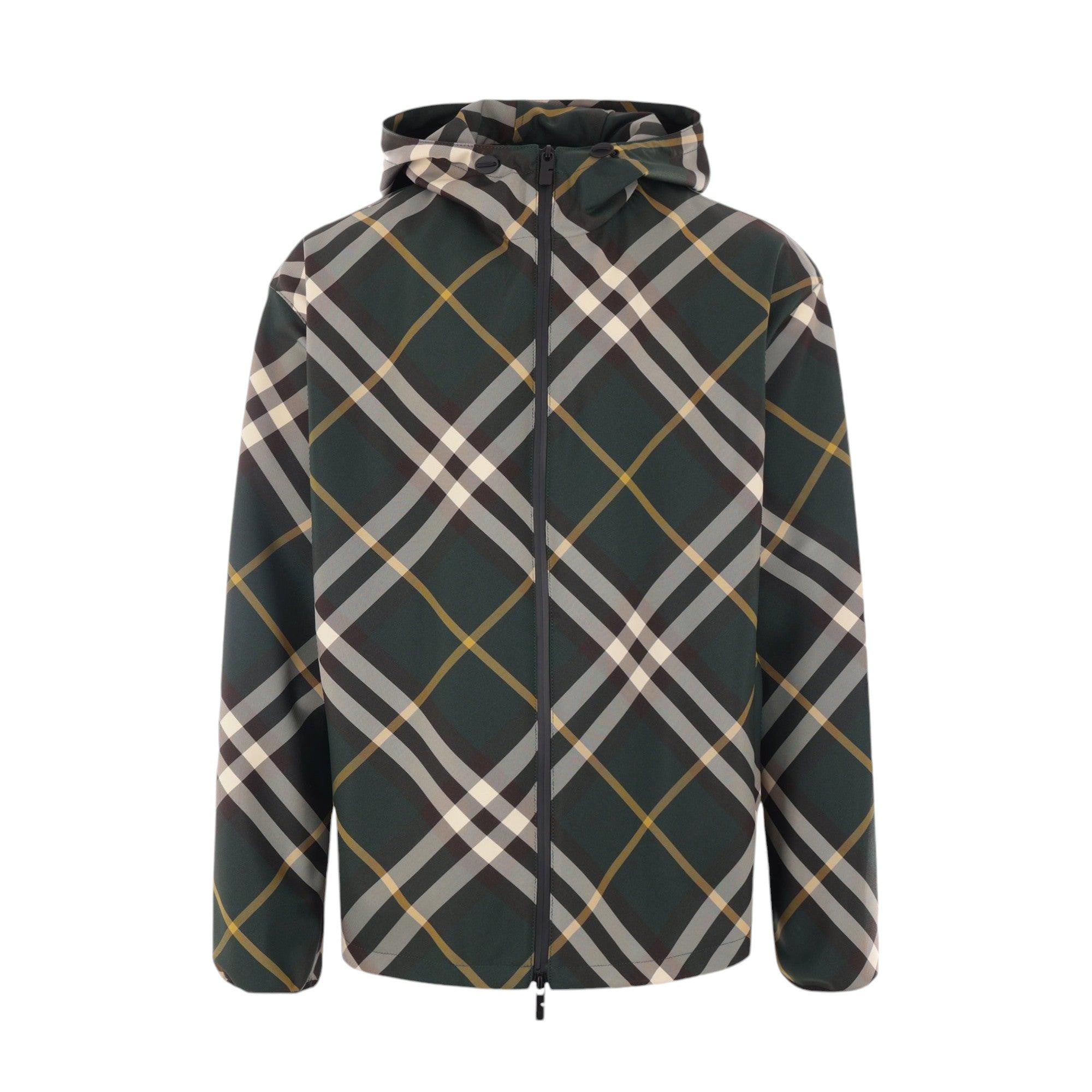 Check Nylon Full-zip Jacket-BURBERRY-JOHN JULIA