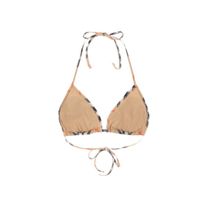 Check Stretch Nylon Bikini Top-BURBERRY-JOHN JULIA