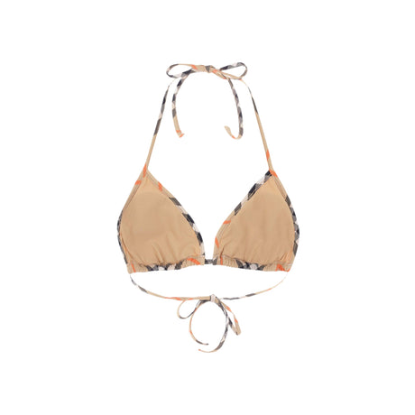 Check Stretch Nylon Bikini Top-BURBERRY-JOHN JULIA