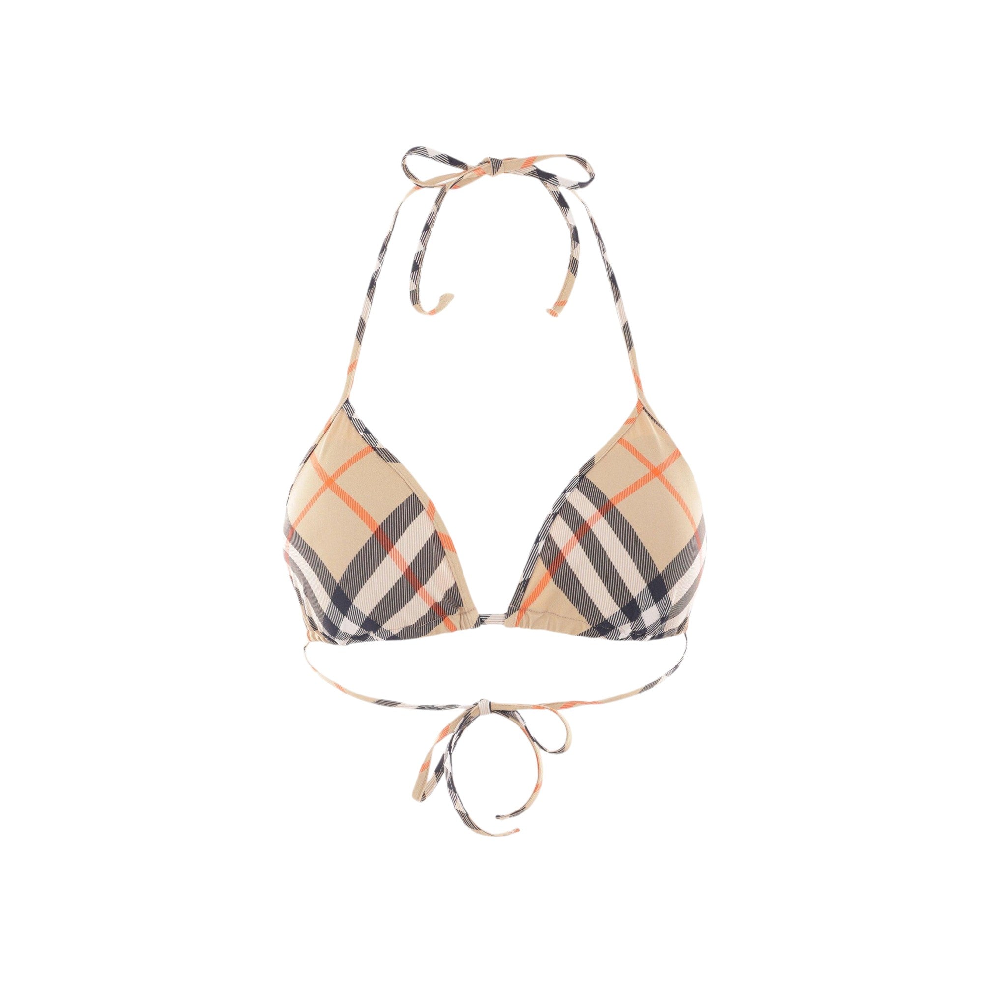 Check Stretch Nylon Bikini Top-BURBERRY-JOHN JULIA