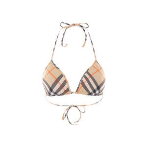 Check Stretch Nylon Bikini Top-BURBERRY-JOHN JULIA