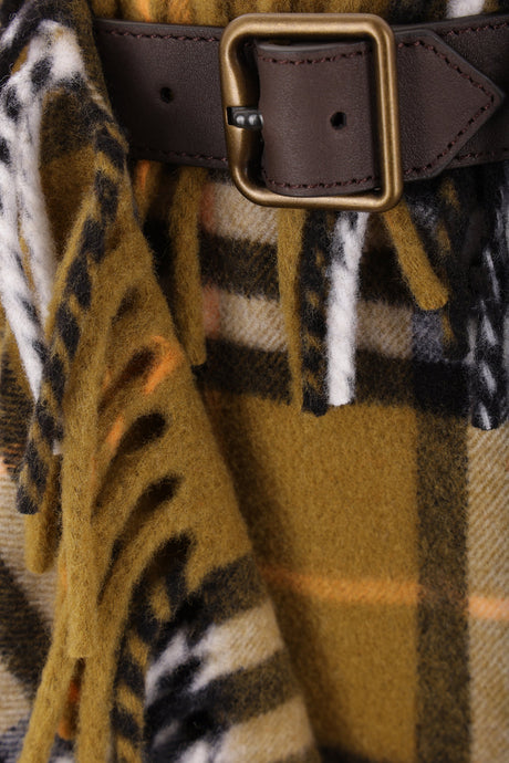 Check Wool And Cashmere Wrap Miniskirt-BURBERRY-JOHN JULIA