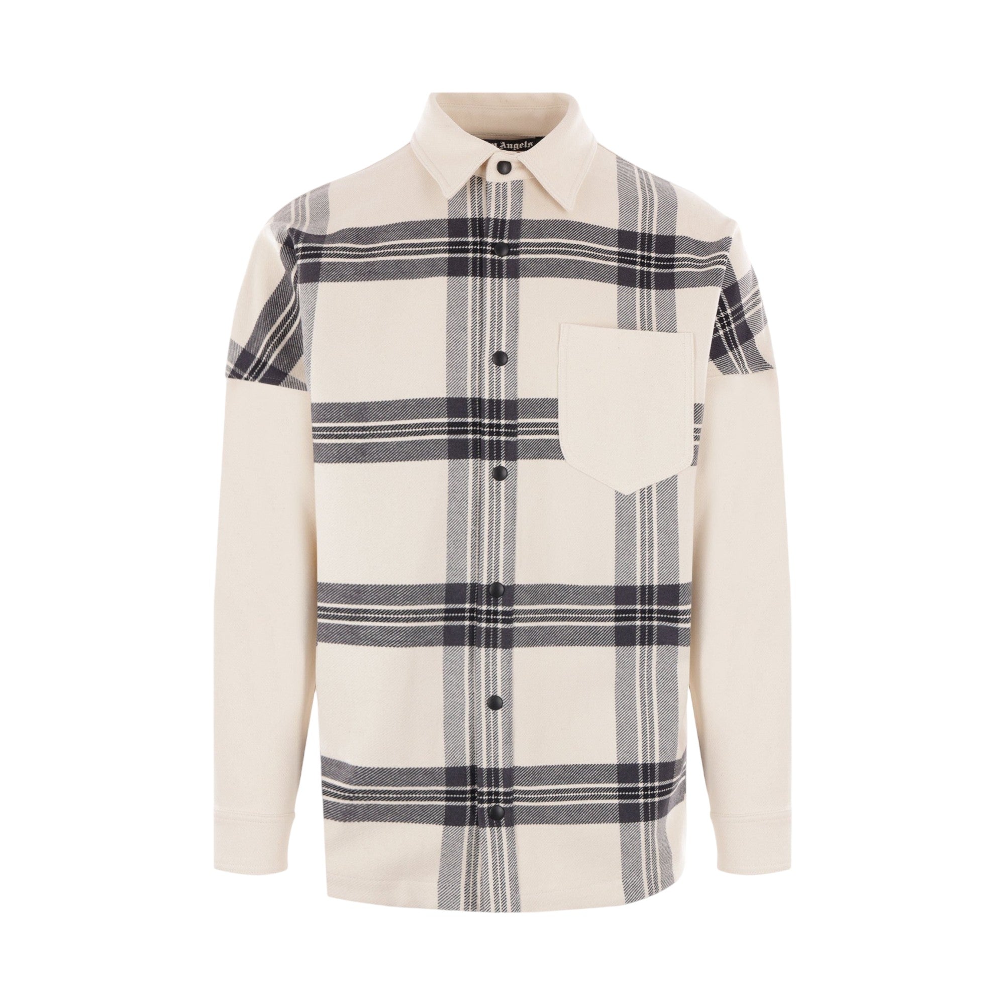 Checked Flannel Overshirt-PALM ANGELS-JOHN JULIA