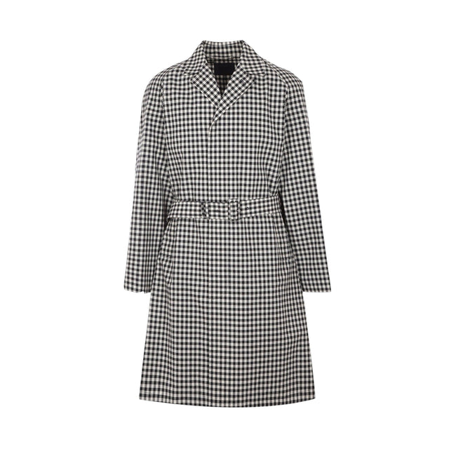 Checked Vichy Oversized Trench Coat-PRADA-JOHN JULIA