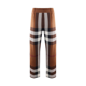 Checked Viscose Blend Wide-leg Pants-BURBERRY-JOHN JULIA