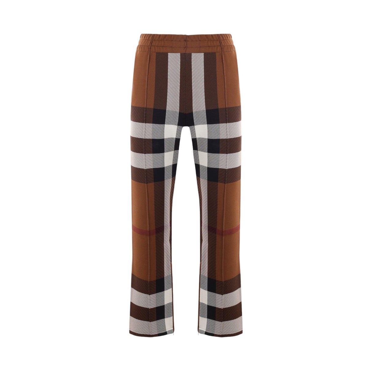 Checked Viscose Blend Wide-leg Pants-BURBERRY-JOHN JULIA